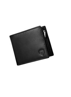 Buy Men's Wallet   Luxury 100% Genuine Leather RFID Protected   Black in Saudi Arabia