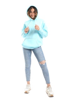 Buy Sky Blue Fleeced Palin Hoodie_Sky Blue in Egypt