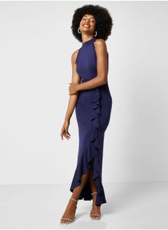 Buy Ruffle Slit Dress in UAE