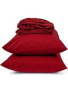 Buy 3-piece stick bed set (160*200+30cm, burgundy ) in Egypt