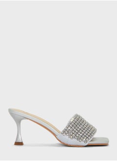 Buy Diamante Square Toe Mule Sandal in UAE