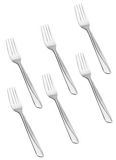 Buy Japanese stainless steel dinner fork set 6 pieces in Saudi Arabia