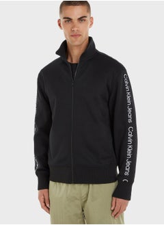 Buy Logo Tape Zippered Hoodie in UAE