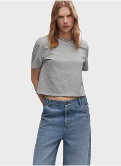 اشتري Round Neck Crop T-Shirt في الامارات