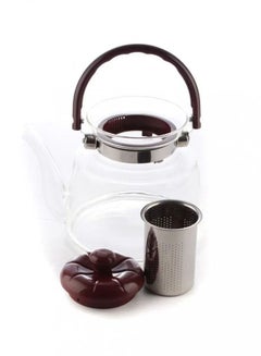 اشتري إبريق شاي زجاجي  مقاوم للحرارة مع مصفاة زجاجية في السعودية