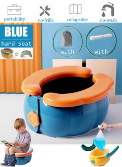 Buy Portable Potty Toilet Seat for kids, Toddlers Kids Folding Training Toilet Chair Toilet Potty Chair Travel Potty Indoor Outdoor with Storage Travel Bag (blue) in Saudi Arabia