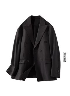 Buy 2024 Spring Summer Casual Mens Blazer Single-Breasted Suit JacketBlack Black in UAE