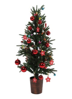 Buy Alina Christmas Tree with Pot Stand, Green & Red – 120 cms in UAE