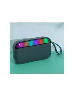 Buy BS-56D Portable Mini Wireless Bluetooth Speaker Outdoor Bluetooth Speaker With LED Light with RGB Light- Green in Egypt