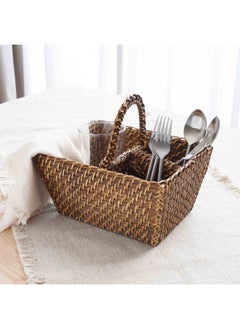 اشتري Natura Rattan Caddy 25X20X14cm - Honey Brown في الامارات