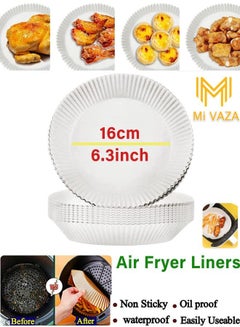 Buy 16CM Air Fryer Disposable Paper Liner Non-Stick Liners Round Baking Paper for Baking Roasting Microwave in Saudi Arabia