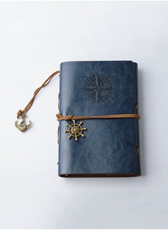 Buy Vintage Strap Notebook Dark Blue in UAE