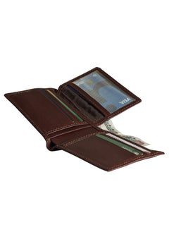 Buy Wallet Men(sa 117) Leather Bifold Mens Wallet For Holder 2 ID Window 14 Card Holders with Box in Egypt