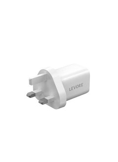Buy Levore Wall Charger 33W USB-C PD and USB-A Port - White in UAE