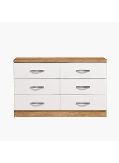 Buy Juno 6-Drawer Master Dresser without Mirror 120 x 75 x 41 cm in Saudi Arabia