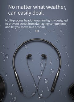 Buy Bluetooth Headset Hurdler 5.0 Wireless Neckband Sports Running Headset (Black) in Saudi Arabia