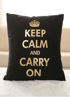 اشتري Cushion Covers Décor Throw Pillow Cover Gold Quote Printed Decorative Pillow Cushion Cover for Bedroom Sofa Car Home Décor في الامارات