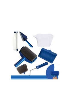 اشتري 5Pcs Paint Roller Set Paint Runner Tool Foam Painting Brush with Sticks Paint Roller Pro Including Paint Roller Tray Paint Roller Edger Corner Cutter Painter Paint Roller Extension Pole في الامارات