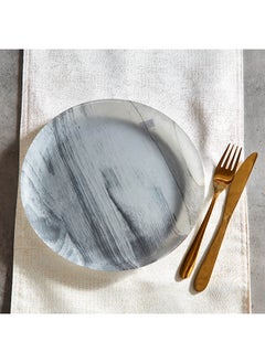 Buy Simply Grey Wood Dinner Plate 26 x 26 cm in UAE