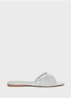 Buy Diamante Mesh Flat Sandal in UAE