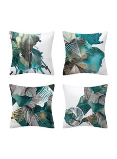Buy 4 Pcs Butterfly Cushion Covers Turquoise Hand Painted Abstract Pillow Covers Blue Square Throw Pillowcase with Invisible Zipper for Sofa Couch 45cm in Saudi Arabia