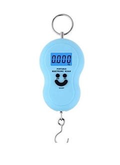 اشتري Selvaster Electronic Digital Hanging Stainless Steel Hook Luggage Portable Scale with LCD Display for Industrial Fishing Factory Use Capacity 50Kg - Blue في مصر