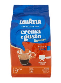 اشتري Lavazza Crema E Gusto Forte Coffee Beans Medium Dark Roasting -1Kg في الامارات
