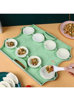 Buy Foldable plastic samosa maker, 8 pieces, green color in Saudi Arabia