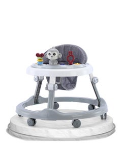 Buy Baby Walker, Height Adjustable Toddler Walker with Detachable Music Tray, Baby Activity Walker for 6-18 Months Boys and Girls(Grey) in Saudi Arabia