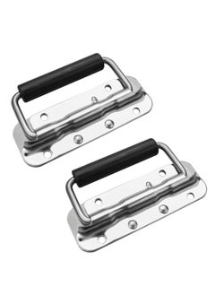 Buy Spring Loaded Pull Handles, Surface Mount Chest Handle with Rubber Grip Handmade Chest Trunk Lifter Handle Pull Heavy Duty Hardware for Chests Trunks Crates Storage Boxes(2 Pack) in Saudi Arabia