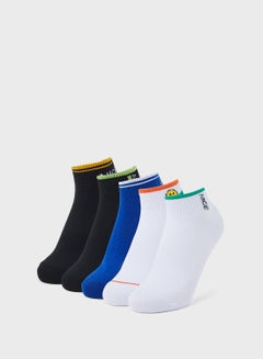 Buy 5 Pack Slogan Ankle Socks in Saudi Arabia