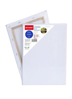 Buy Stretched Canvas 15X20CM  White Cotton Artist Canvas Boards for Painting Acrylic Pouring Oil Paint Dry & Wet Art Media in UAE