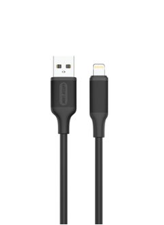 Buy USB-A to Lightning PVC Cable 2M / 480mbps Transfer Speed / Quick Charge Capability / Wide Compatibility / 10000 Bends Life Span / Secure & Safe / Charge & Sync - Black in UAE