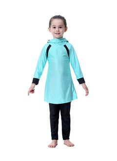 Buy Islamic Full Cover Burkinis with Hijab Ice Blue/Black in UAE