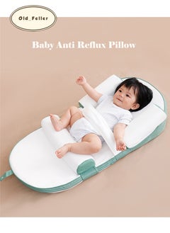 Buy Baby Lounger, Baby Sleeping Nest, Anti-Reflux Pillow, 0-30° Height Adjustable Travel Crib, Relieves Vomiting Milk, Washable in Saudi Arabia