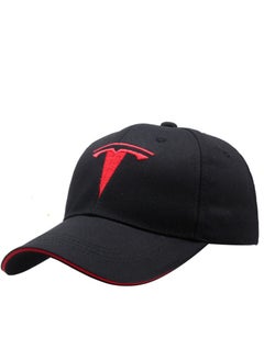 Buy Tesla Logo Embroidered Adjustable Baseball Caps for Men and Women Hat Travel Cap Car Racing Motor Hat in UAE