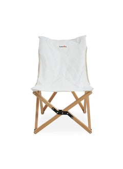 Buy Vinyl Folding Chair, White And Natural in UAE