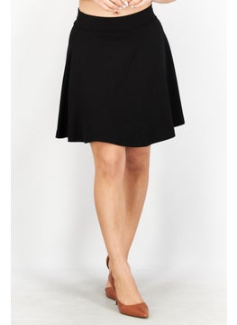 Buy Women Plain Mini Skirt, Black in Saudi Arabia