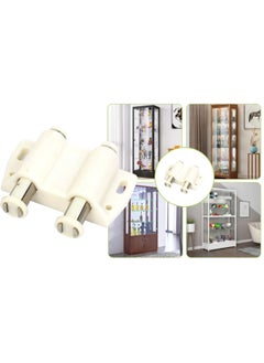 اشتري Cupboard Magnet Catcher Push Type White Double Catcher Glass Door Double Magnetic Touch Catch Latch With Clamp Compatible Glass Door Cabinet Mc907D في الامارات