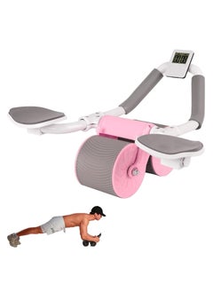 اشتري Automatic Rebound Abdominal Wheel, Slip Resistant Low Noise Elbow Support Core Exercise Roller Intelligent Display for Men Women for Domestic في الامارات