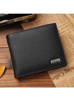 Buy Stylish and Functional Men's Black Leather Wallet in UAE