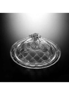 Buy Acrylic Round Serving Set 47.5 cm Silver Design in UAE