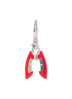 Buy Luya pliers fish control device hook pliers stainless steel curved mouth fishing pliers strong horse multi-functional fishing line scissors Red-self-adhesive bag packaging in Saudi Arabia