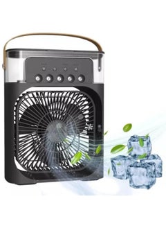 اشتري Multi Functional Five Hole Humidification Air Conditioning Fan Electric Fan Desktop Spray 5-speed Air Conditioning Water-cooling Fan USB Type-C Charging Spray Humidifier Fan Home Birthday Gift Christm في الامارات