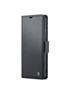 Buy Flip Wallet Case For Huawei Mate 60 Pro [RFID Blocking] PU Leather Wallet Flip Folio Case with Card Holder Kickstand Shockproof Phone Cover (Black) in Egypt