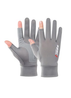 Buy Men Women Sun Protection Gloves Driving Riding Touch Screen Gloves Thin Anti-UV Protection Ice Silk Non-Slip Gloves in Saudi Arabia