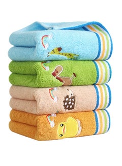 اشتري Baby Washcloths, 4 Pack Kids Washcloth Towels, 100% Cotton Kids Face Towels Hand Towels for Bathroom في الامارات
