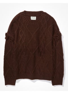 Buy AE Fringe Sleeve Sweater in UAE