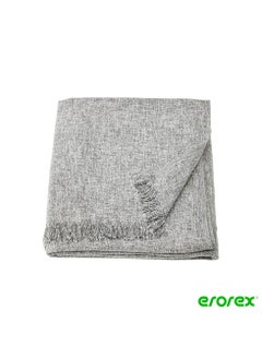 Buy Throw grey 130x170 cm in Saudi Arabia