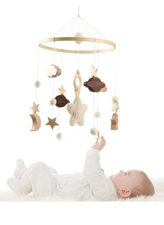 Buy Wooden 360° Rotation Starry Baby Crib Mobile, Soothing Bed bell, Nursery Bed Toy and Cot Rattle Decoration for Toddler Sleep in Saudi Arabia